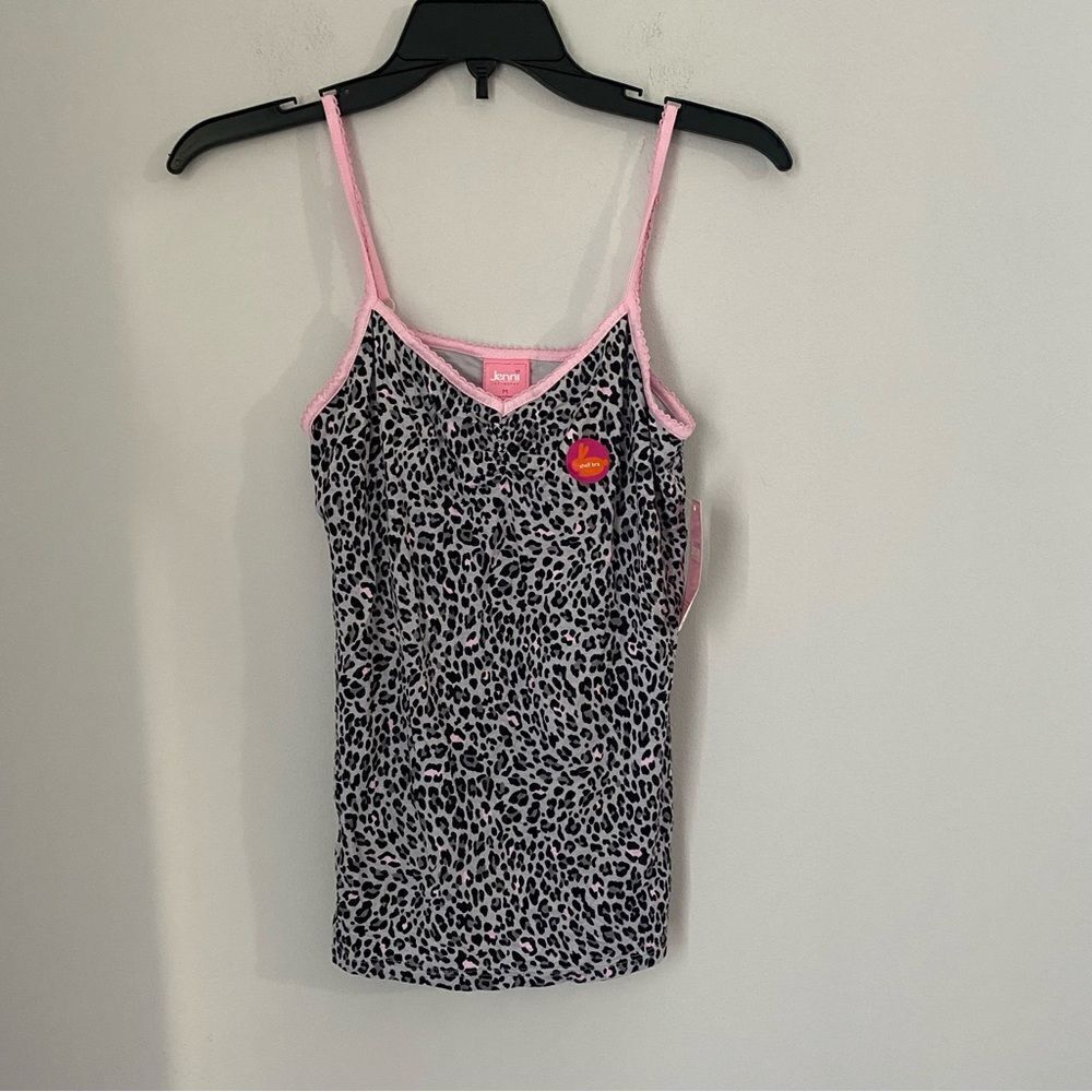 Jenni by Jennifer Moore Women’s Animal Print Shelf Bra Pajama Tank Top size M